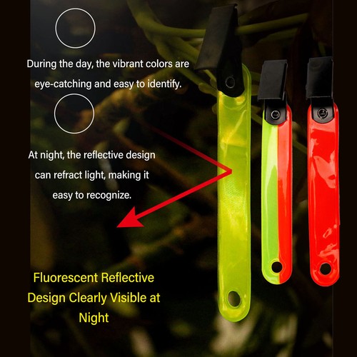 High Visibility Trail Markers With Clips Reflective Tree Tacks For Hunting DYCT - Picture 17 of 24
