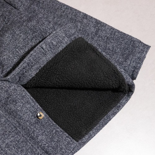 Buffalo Jackson Wesley Wool Button Up Sherpa Lined Jacket XL Herringbone Gray - Bild 6 von 9