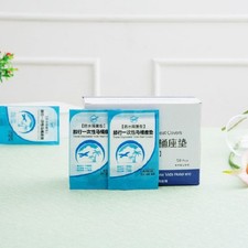 50pcs Disposable Travel Safety PE Plastic Toilet Seat Cover Mat Cushion Mat