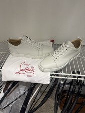 Christian Louboutin Men s White Leather Low-T...