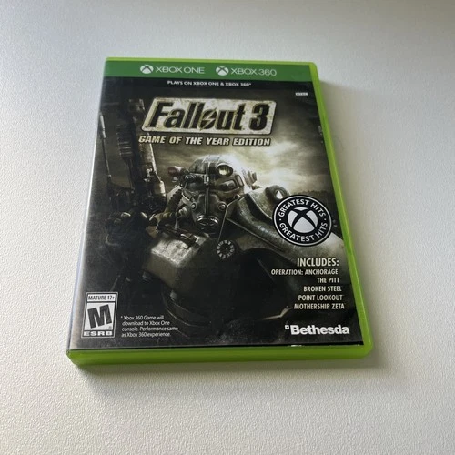 Fallout 3 GOTY Game of the Year Xbox 360/One Complete 2 Disc CIB Tested Working