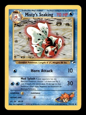 Misty's Seaking Uncommon Gym Heroes 055/132 MP