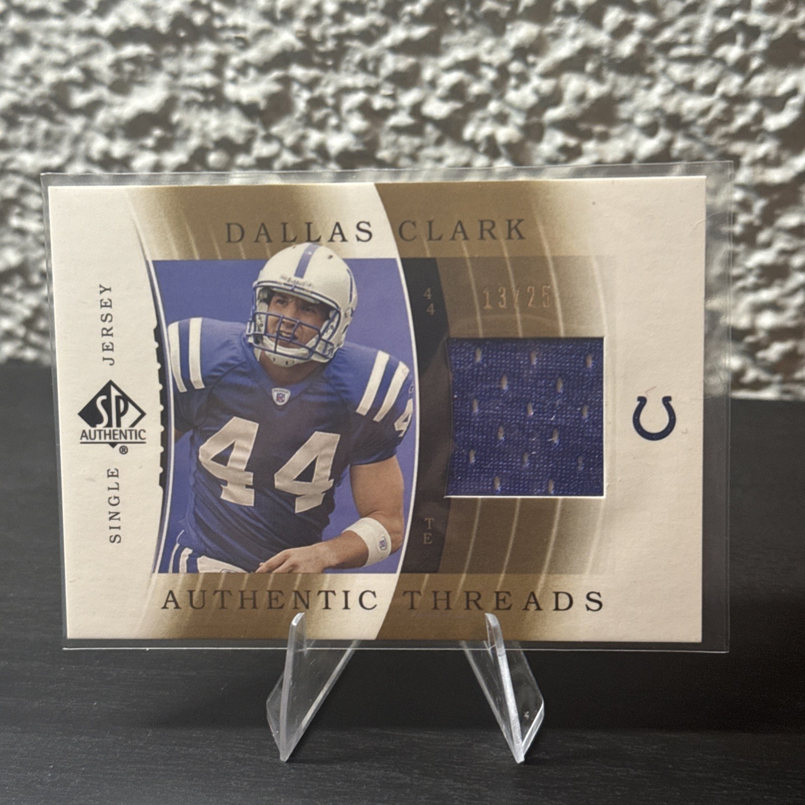 Dallas Clark SP Authentic Threads #JCCL Single Jersey-Gold