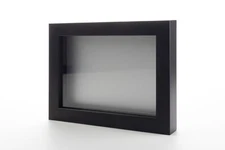 Black 16x20 Wood Shadow Box With Silver Acid-Free Backing 11/16 Usable Depth