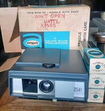 Vintage Argus A541 Slide Projector W/slide Projector Trays Bundle R