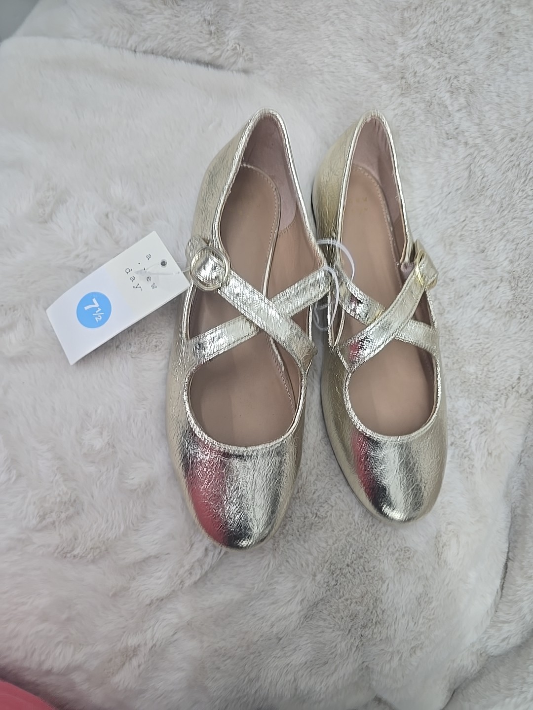 A New Day - Women’s Gold  Tasmin Flats Size 7.5