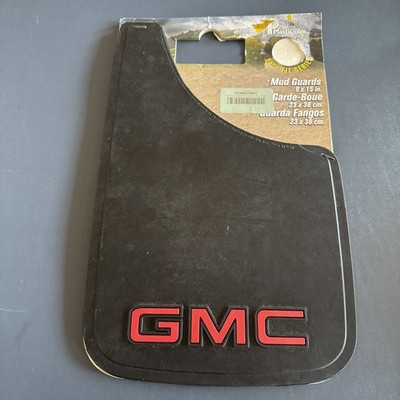 Plasticolor GMC Logo Easy Fit Mud Guards Flaps Set of 2 9x15 Square body truck 