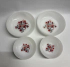 Vintage Fire King Primrose Lot Of 4 6.5” Soup Bowls & 4.5” Dessert Bowls • 1960s