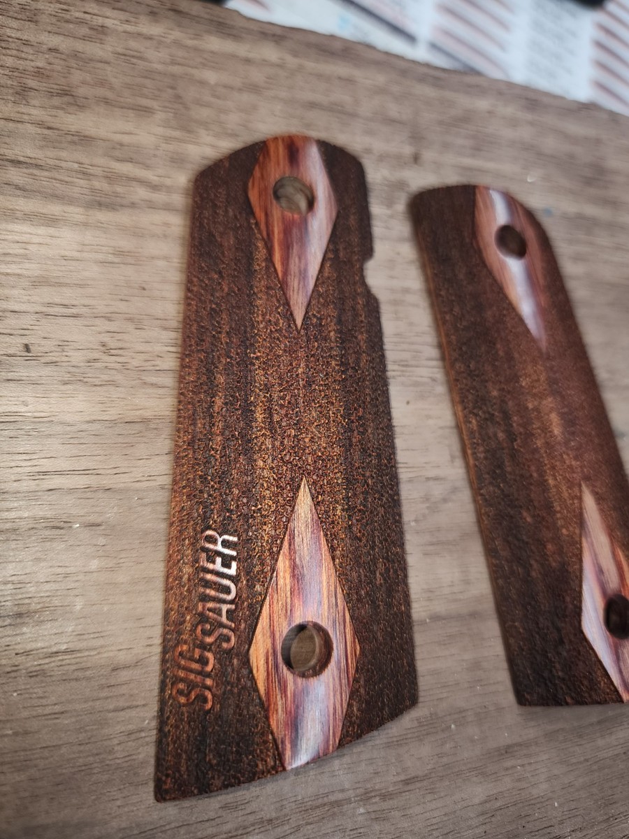 SIG SAUER ULTRA COMPACT 1911 ROSEWOOD GRIPS NEW FACTORY Gun Parts