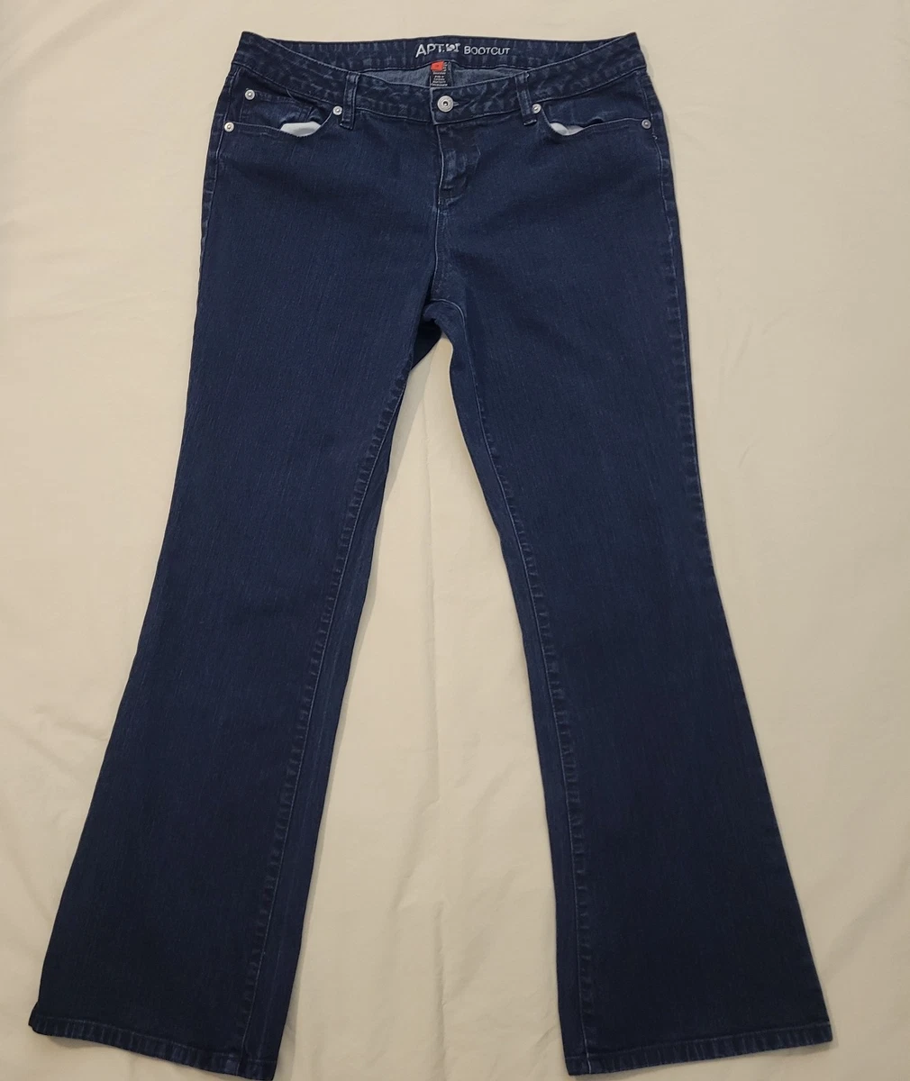 Jeans Femme Apt. 9 Taille 14 - Coupe Boot Cut, Délavé Stonewashed