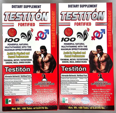 Testiton 2 pack ginseng maca ginkgo biloba 2 boxes testiton 100 tablets