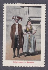 Winieta około 1910 roku Strocht Unterfranken Sennfeld