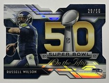 2015 Topps Chrome Mini Russell Wilson /50 Super Bowl Seattle Seahawks