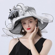 White Kentucky Fascinator Hat for Women Ladies Tea Party Wedding Cocktail Hats