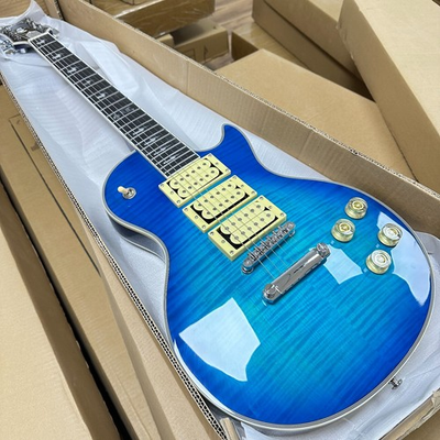 #ad #ad US Warehouse LP Ace Frehley signature electric guitar Flame maple top HHH pickup $275.50