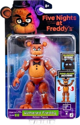 FNAF Five Nights Freddy's WITHERED FREDDY 5'' Figure NEW Glowing Eyes Jump Scare
