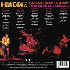 JIMI HENDRIX SONGS FOR GROOVY CHILDREN: THE FILLMORE EAST CONCERTS NEW CD