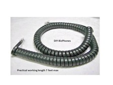 2-Pack Avaya 9500-Series Phone Handset Cord 9504 9508 Digital Coil Charcoal 12Ft