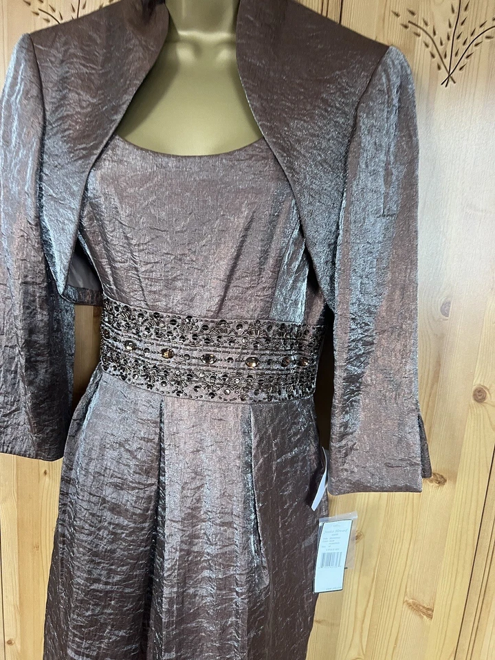 jesicca howards dress &jacket Brown New Luxury Party - Image 3 of 4
