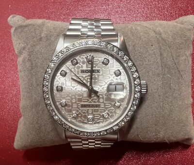 Rolex Datejust 16014 Diamond Dial Diamond Bezel, Sapphire Crystal Ready to wear.