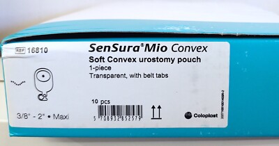 Coloplast 16810 SenSura Mio Convex Soft Convex Urostomy Pouch 3/8  - BOX/10