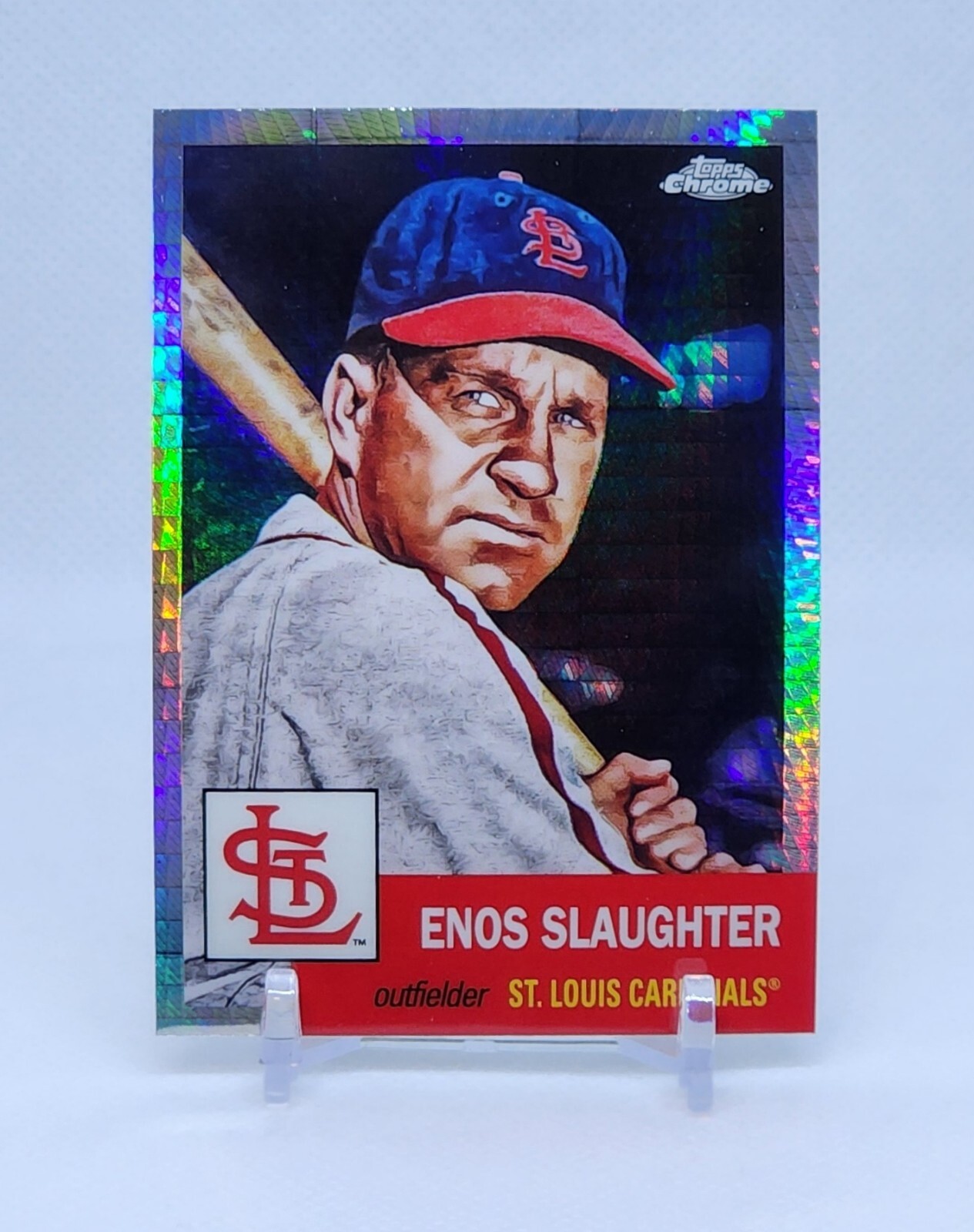 2022 Topps Chrome Platinum Anniversary ENOS SLAUGHTER Prism CARDINALS #149