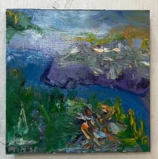 Abstract, Landscape,  Oil Painting, Art