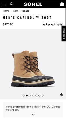 Sorel Caribu Winter Boots OG Men's Size 9 1000-281 | eBay