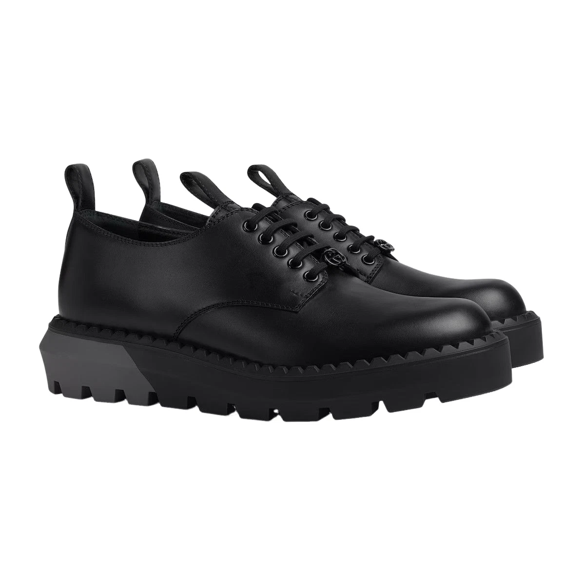 Chaussures derby homme GUCCI cuir noir neuves et authentiques