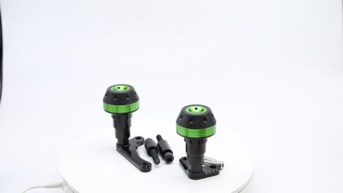 FXCNC CNC Motorcycle Frame Sliders Crash Protector Pads For ZX14R 2006-11 Green - Video 1 von 1