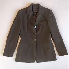 ESCADA ELEMENTS Wool Striped Blazer Jacket Br...