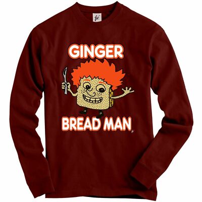Gingerbread Man With Hair Ginger Bread Gingersnap Adult Christmas Jumper  UK