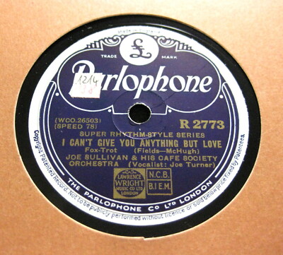 JOE SULLIVAN & JOE TURNER I Can't Give You Anything But Love / Low Down Dirty...
