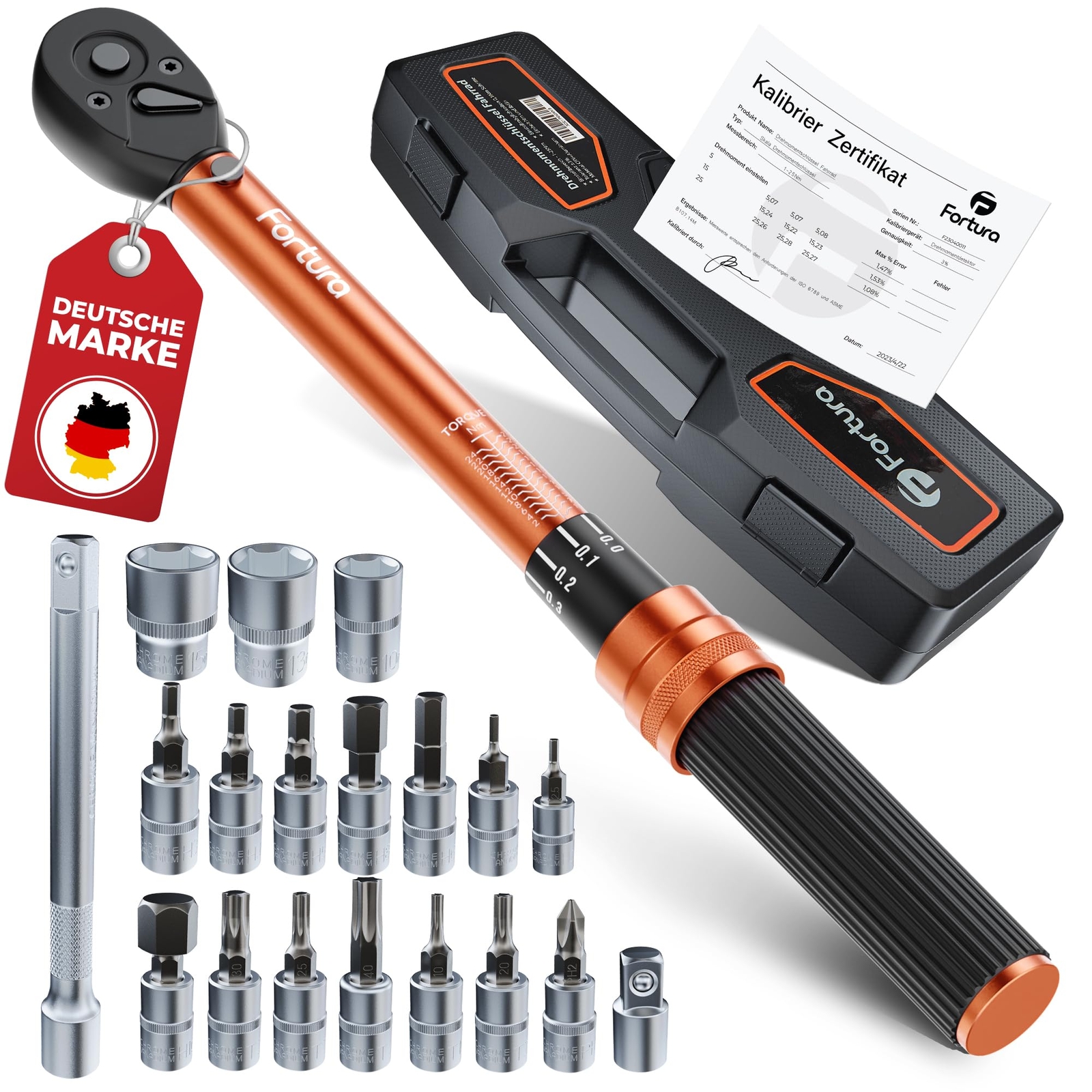 Fortura Chiave dinamometrica per bicicletta/chiave dinamometrica 1-25 nm (v5a)