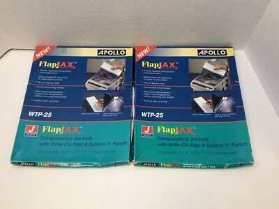 Apollo FlapJax Transparency Jackets w/ Write-On Flap, Letter Size 50/Box 