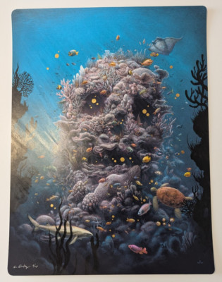 NC Winters Fading Away - Bleached Hand Embellished - Kunstdruck - 18x24 - #/5