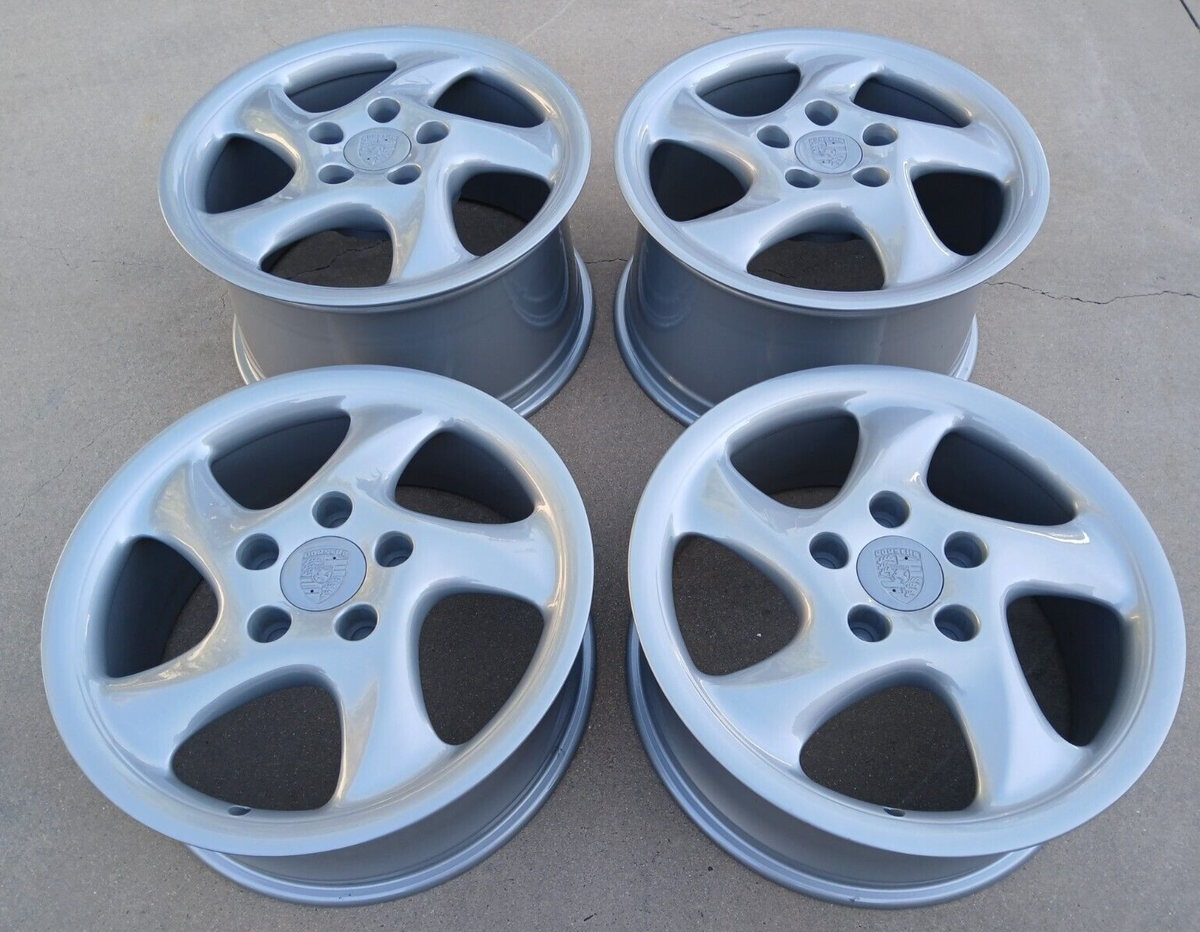 Porsche Carrera 911 996 993 OEM Turbo Twist Alloy 18x10/7.5 Wheels