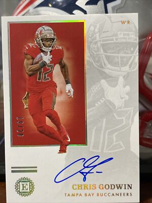 2020 Panini Encased Chris Godwin On Card Auto Gold /20 Bucs
