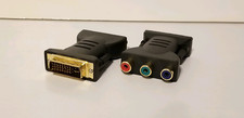 NEW - DVI-I Male To 3 RCA Female Component AV Connector Converter Adapter