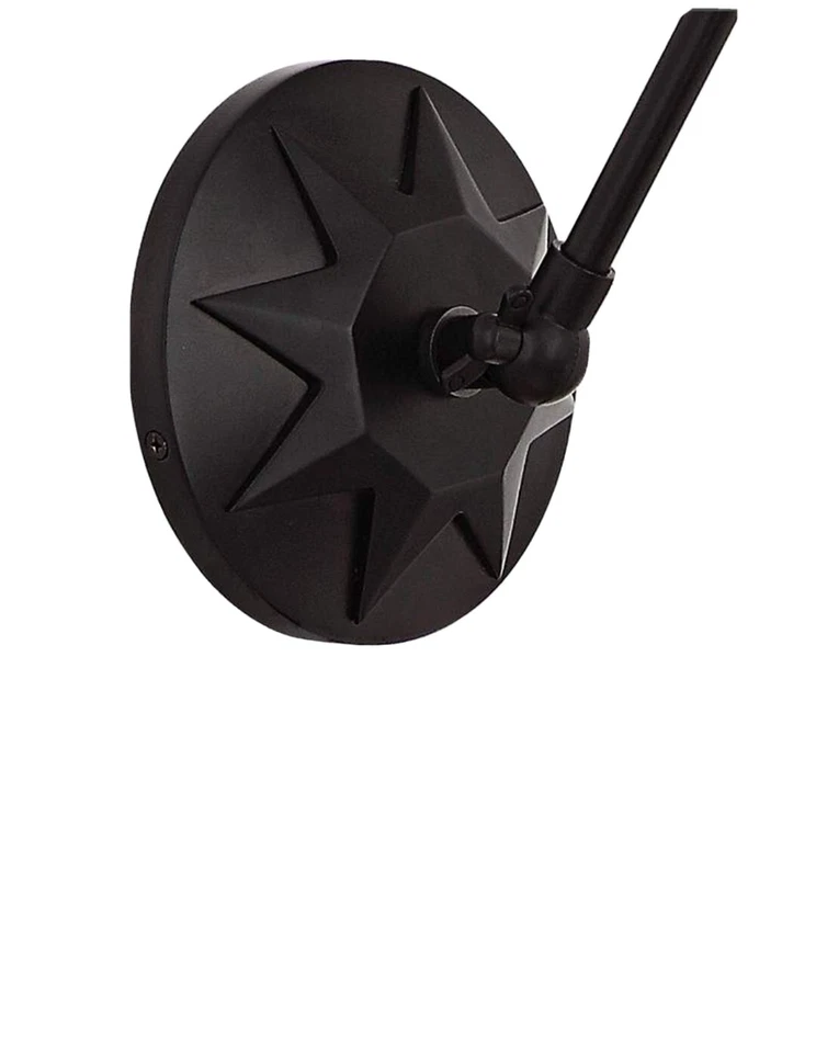 Aplique de pared Crystorama Morgan 23" alto negro mate Foto 2 de 4