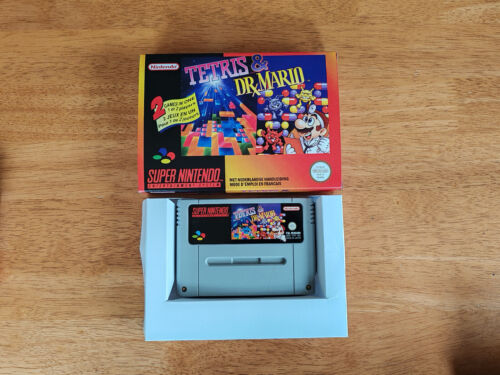 Tetris & Dr. Mario - Super Nintendo  SNES original game and custom box - Bild 1 von 1