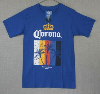 CORONA Beer Cabo San Lucas Mexico  T-Shirt Blue Size Small Authentic NEW