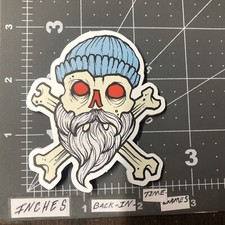 Skull Crossbones Skull Humor Laptop Decal Skateboard Sticker Cov10