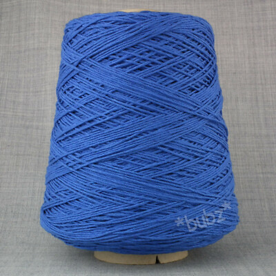 WEICHES DOPPELT STRICKEN BAUMWOLLGARN AZURBLAU 500g KEGEL 10 KUGELN DK WEBEN GEHÄKELT