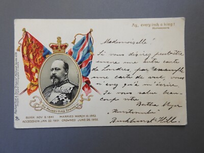 King Edward VII antique postcard early 1900s