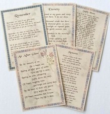 SYMPATHY VERSE CARDS    Memoria    PACKS OF FIVE