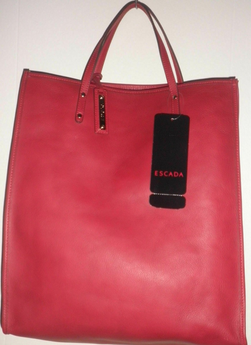 ESCADA ハンドバッグ レッド ESCADA Red and Blue Leather Tote - NWT | eBay