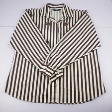 Roper Blouse Women's Medium Brown Embroidered Floral Button Western Shirt