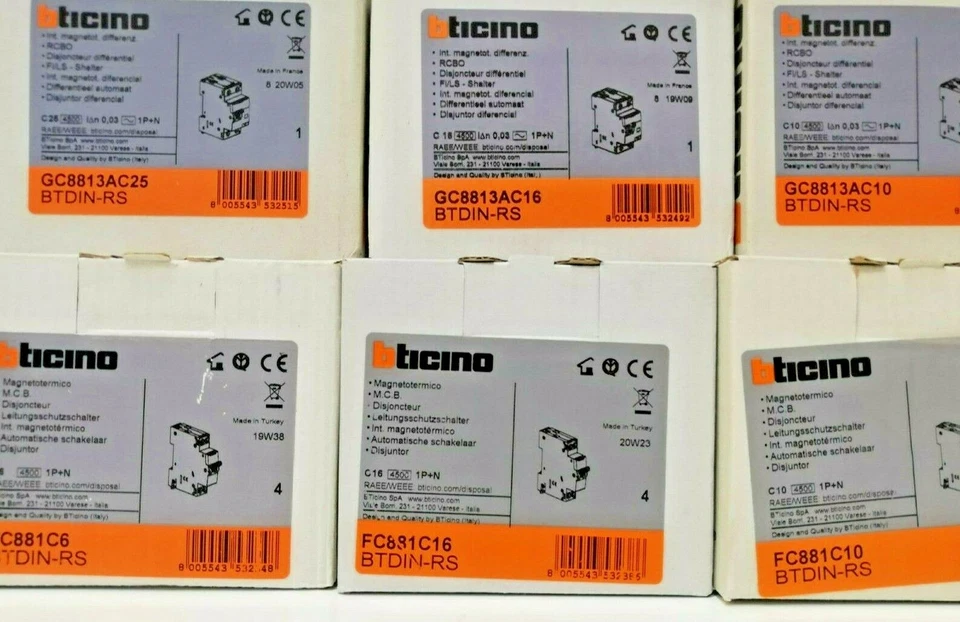Bticino Interruttore magnetotermico differenziale serie FC881 GC8813 da 6 a 32a! - Immagine 2 di 4