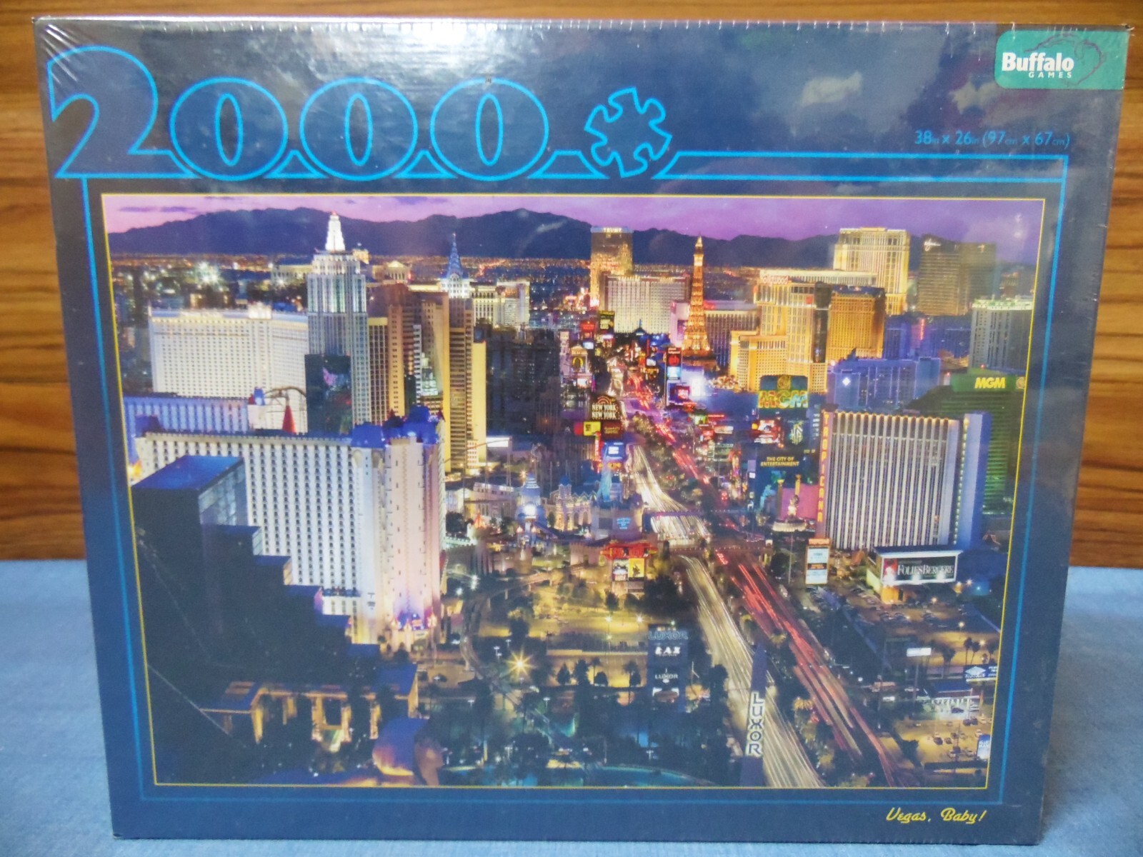 Buffalo Games “Vegas Baby!” Jigsaw Puzzle 2000 Pieces Las Vegas Strip Casinos